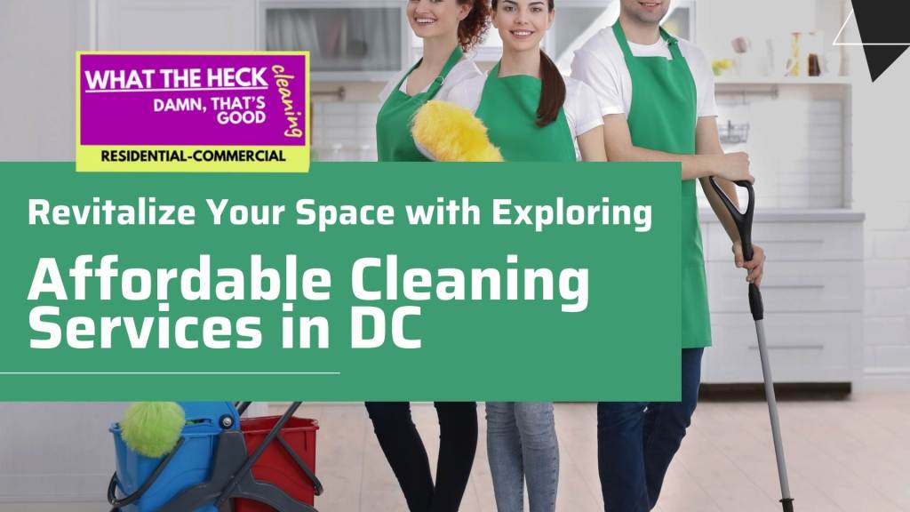 Revitalize Your Space with Exploring Affordable Cleaning Services in DC